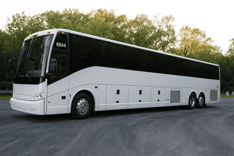 exterior of Chino Minibus Company coach bus
