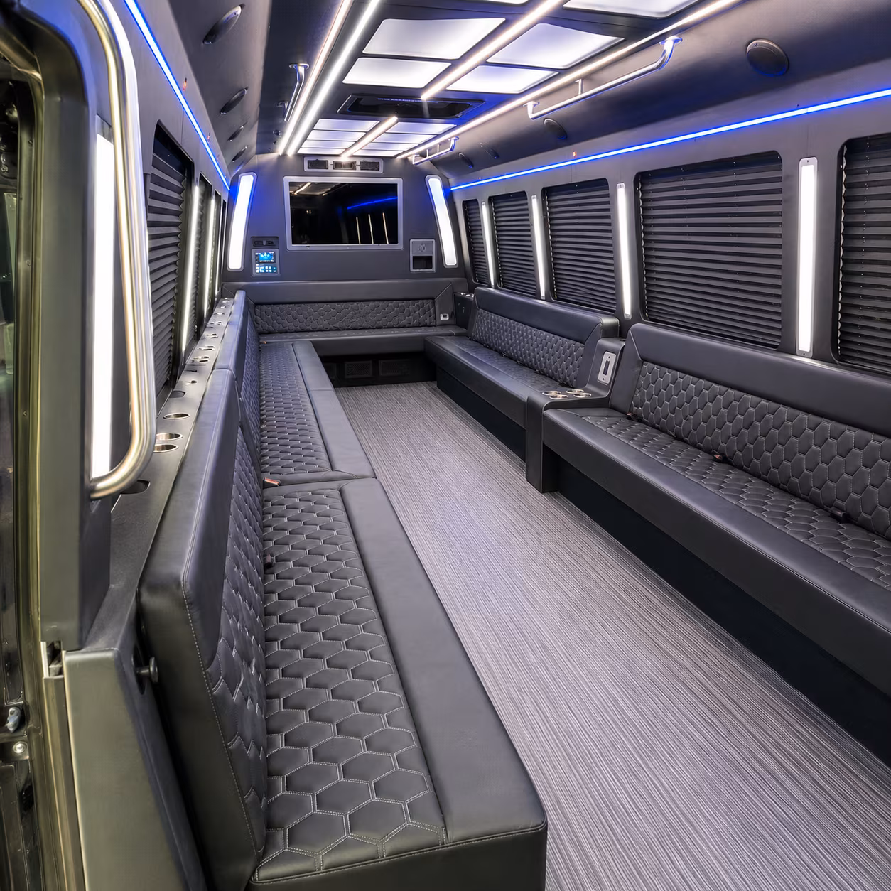 chino 40 passenger party bus interior