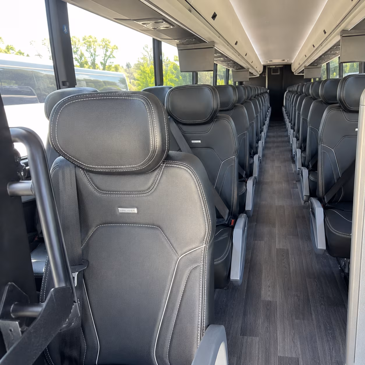 chino 47 passenger charter bus interior