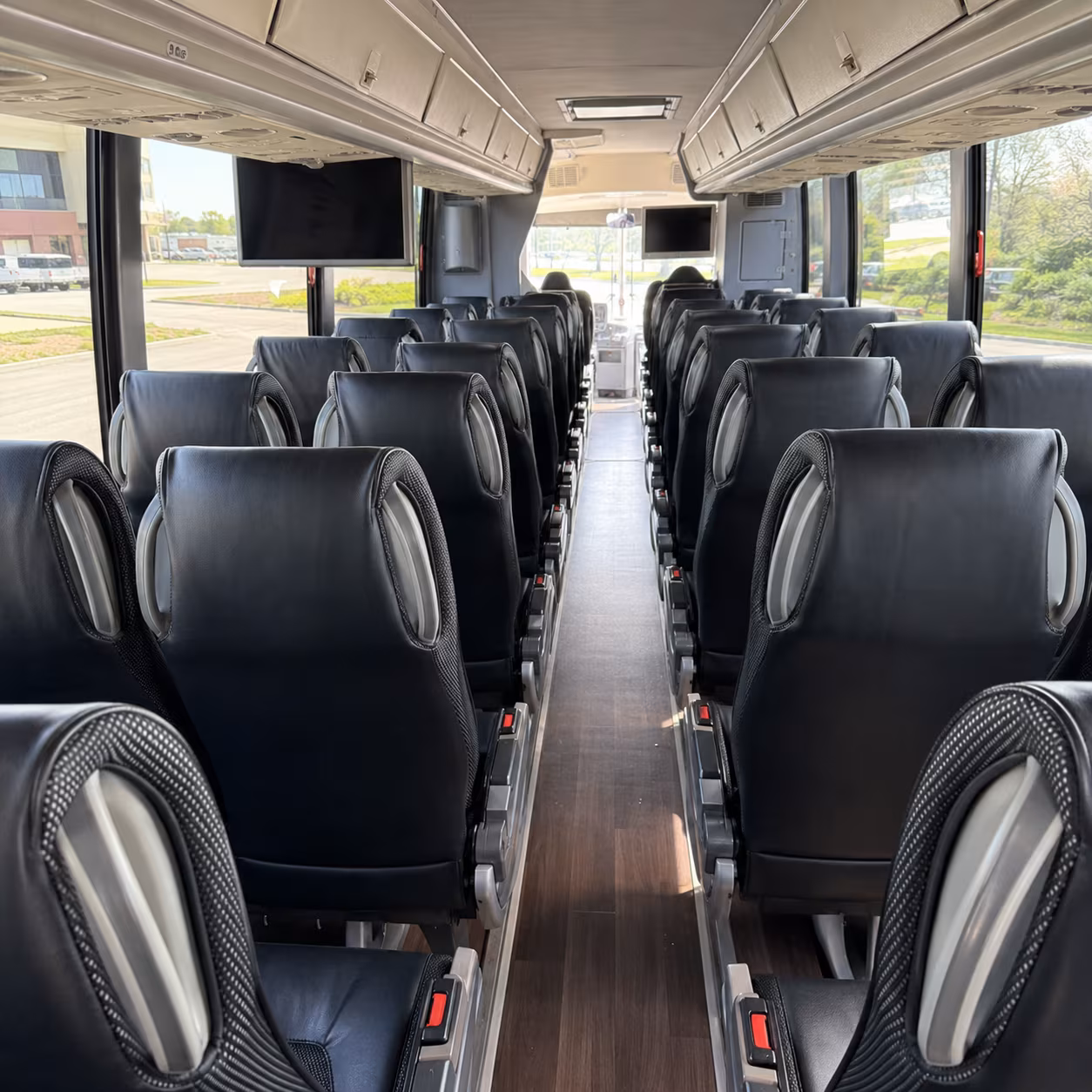 chino 56 passenger charter bus inside